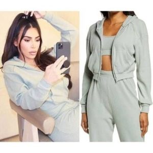 SKIMS Waffle Hoodie and Legging set Mineral
